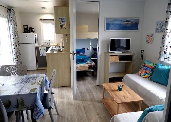 Mobil-Home Camping 4 Etoiles Plage A 800M Terrasse Vegetalisee Piscine * Сеньос
