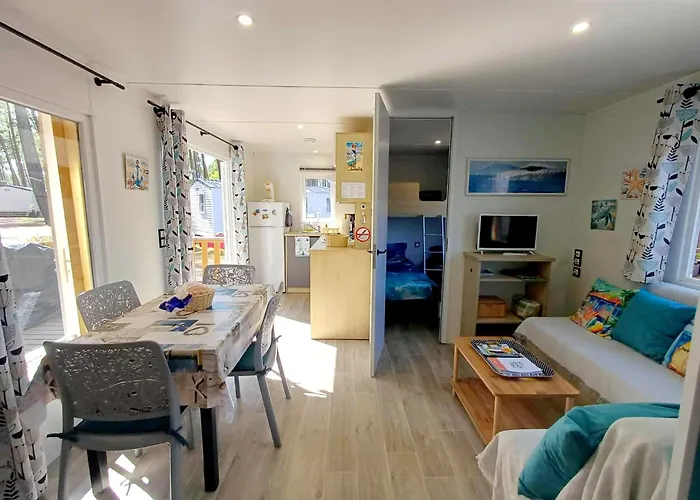 Mobil-Home Camping 4 Etoiles Plage A 800M Terrasse Vegetalisee Piscine