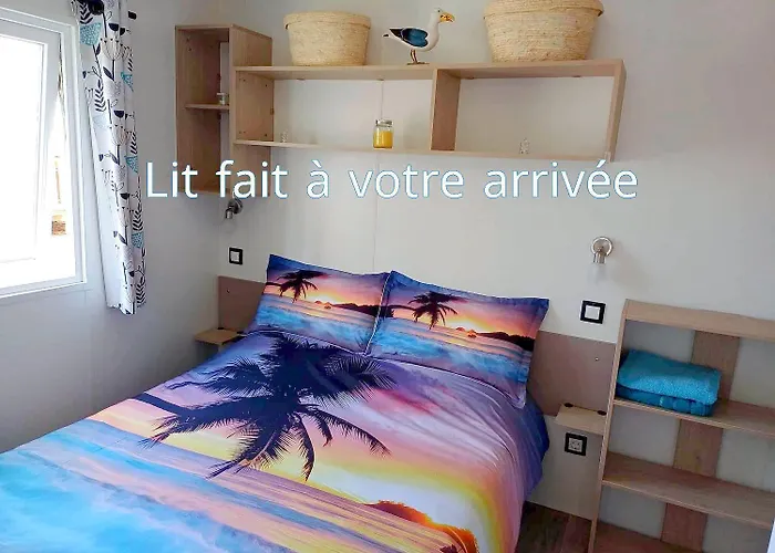 Mobil-Home Camping 4 Etoiles Plage A 800M Terrasse Vegetalisee Piscine * Сеньос