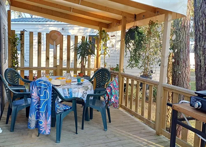 Mobil-Home Camping 4 Etoiles Plage A 800M Terrasse Vegetalisee Piscine Кемпинг Сеньос