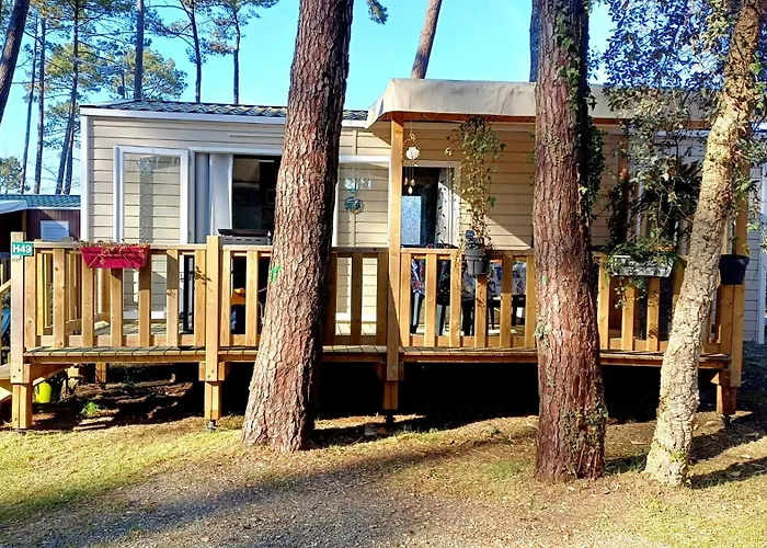 Кемпинг Mobil-Home Camping 4 Etoiles Plage A 800M Terrasse Vegetalisee Piscine *