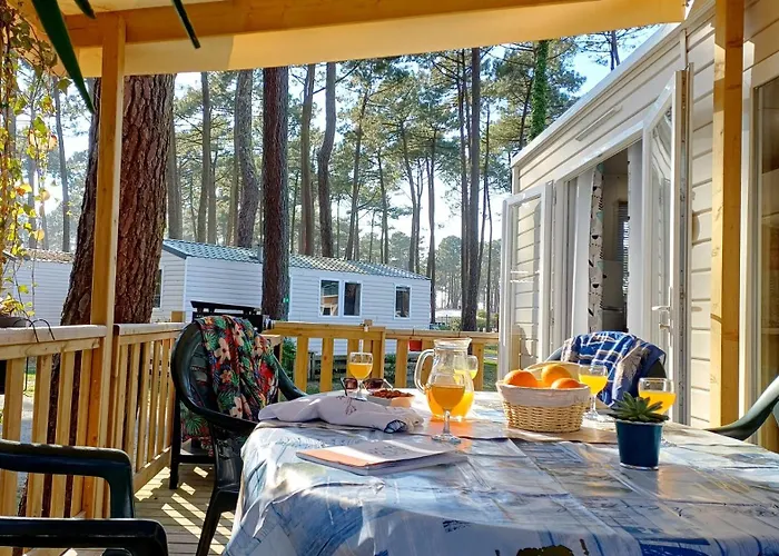 Mobil-Home Camping 4 Etoiles Plage A 800M Terrasse Vegetalisee Piscine * Сеньос